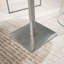 Upholstered Faux Leather Adjustable Height Bar Stool with Stainless Steel Frame