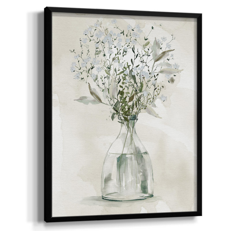 " Abstract Neutrality I ", Black Framed Canvas, No Mat