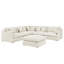 Canapé modulaire en forme de L avec repose-pieds, 6 coussins, canapé rembourré avec coussin de duvet amovible Modern-2690271