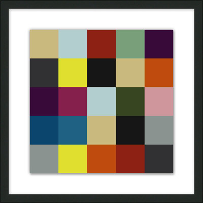 Contemporary Gallery - Modern Color Grid 4 par Lillian August - Cadre photo unique, impression