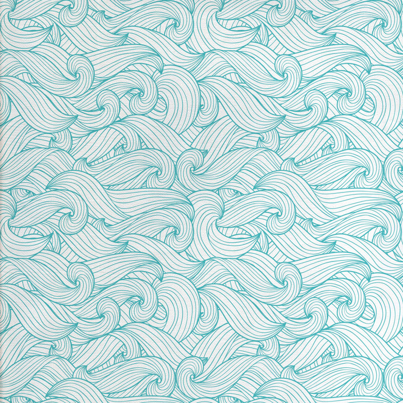 Tissu enjolivures à tourbillons ocean ondulations, H 36 po x l 58 po x P 1 po