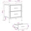 40 cm W Galvanised Steel Bedside Table