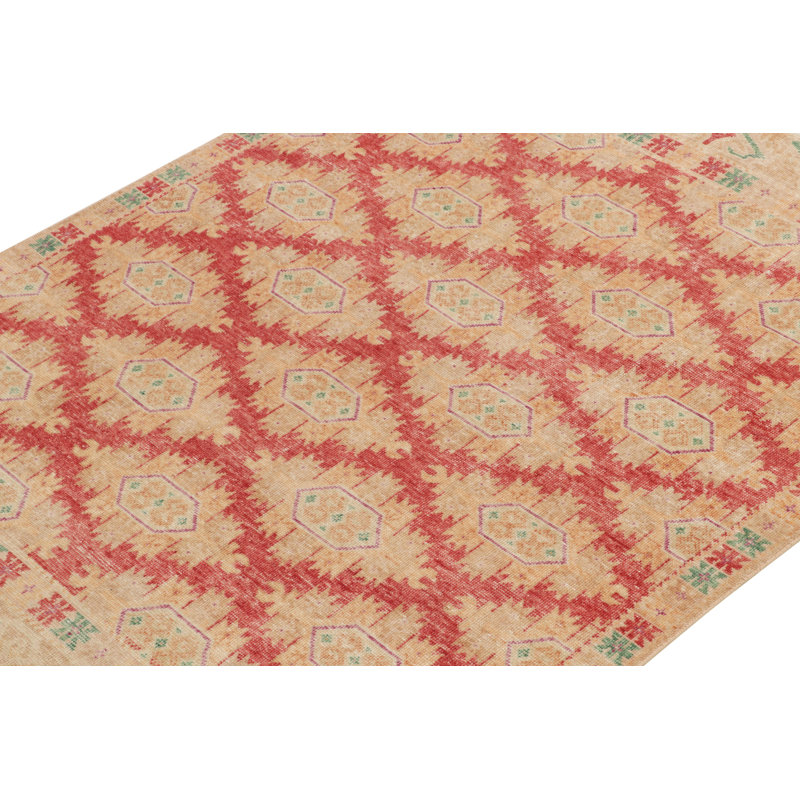 Distressed Homage Wool Geometric Area Rug, Rectangle 9' x 12'