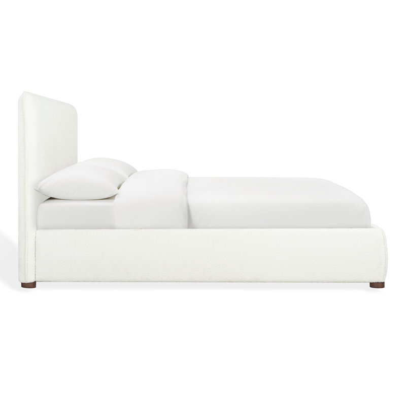 Callahan Upholstered Bed, Ivory Boucle, Full / Double
