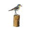 Figurine sculpture en bois sculptée à la main Wheatear