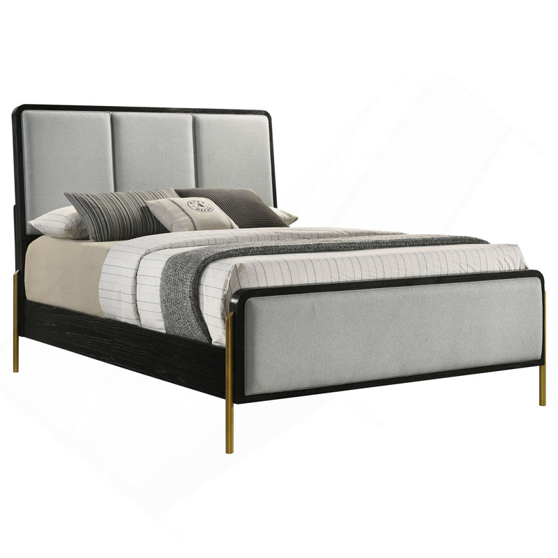Panel Bed With Metal Leg