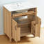 Meuble-lavabo simple 30 po avec comptoir en céramique-676081783