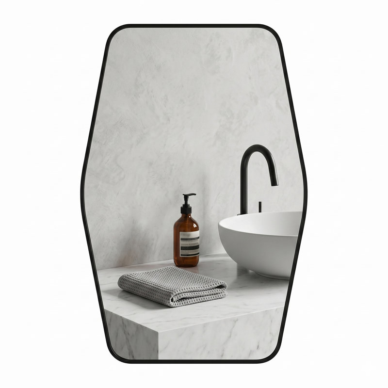 Miroir d'appoint Modern, Noir mat
