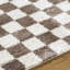Machine Washable Shaggy Boho Dark Brown Area Rug-2031056660