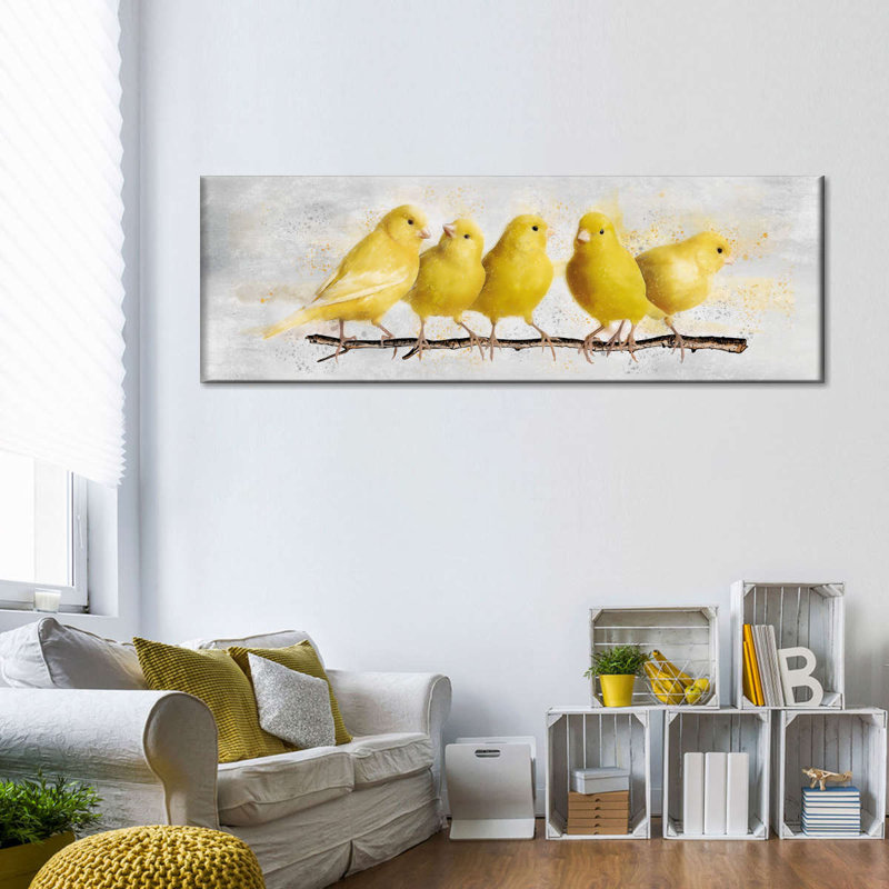 Canari jaune, H 8 po x l 24 po x P 1 po