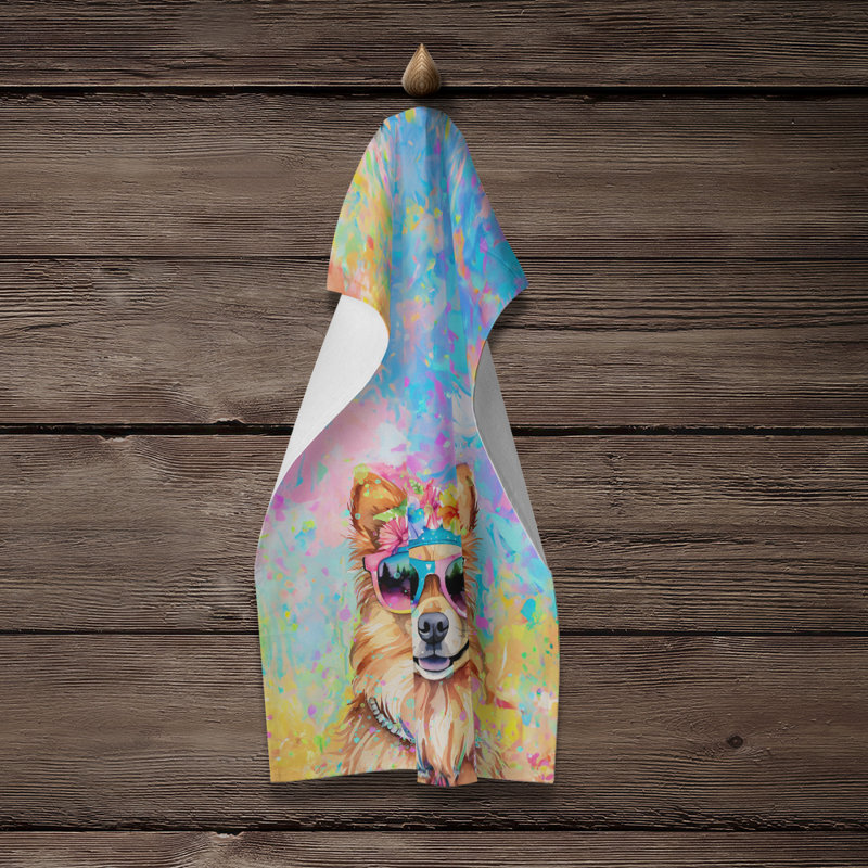 Serviette de cuisine Pomeranian Hippie Dawg