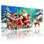 Noël, père Noël, traîneau, renne, paysage enneigé, boîtes-cadeaux, scène d'hiver, ensemble de 3 impressions sur toile