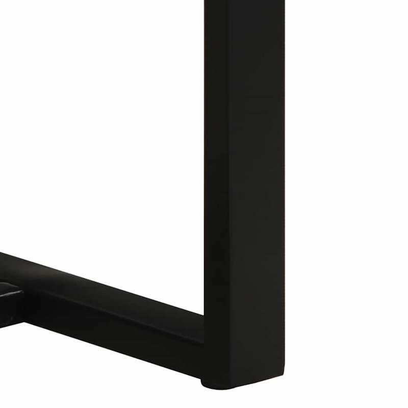 Bench 35x45 Cm Solid Rough Wood Mango, 45cm H x 60cm W x 35cm D, Black/Brown