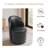 Upholstered Modern Black Faux Leather Barrel Swivel Side Dining Chair-111969096