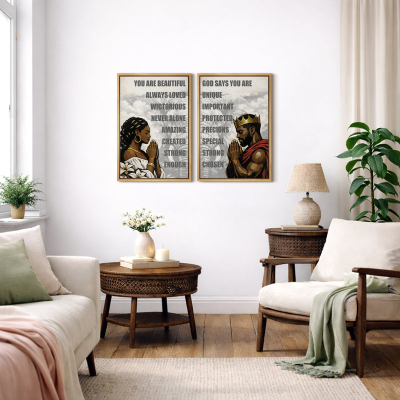 You Are Beautiful, Natural Frame, H 36 po x l 48 po x P 1,5 po