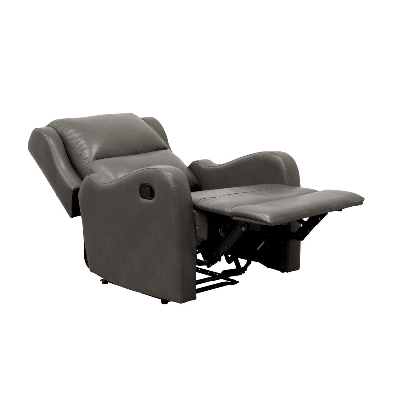 Fauteuil inclinable en similicuir rembourré 1pc, Gris, Manuel - levier / poignée
