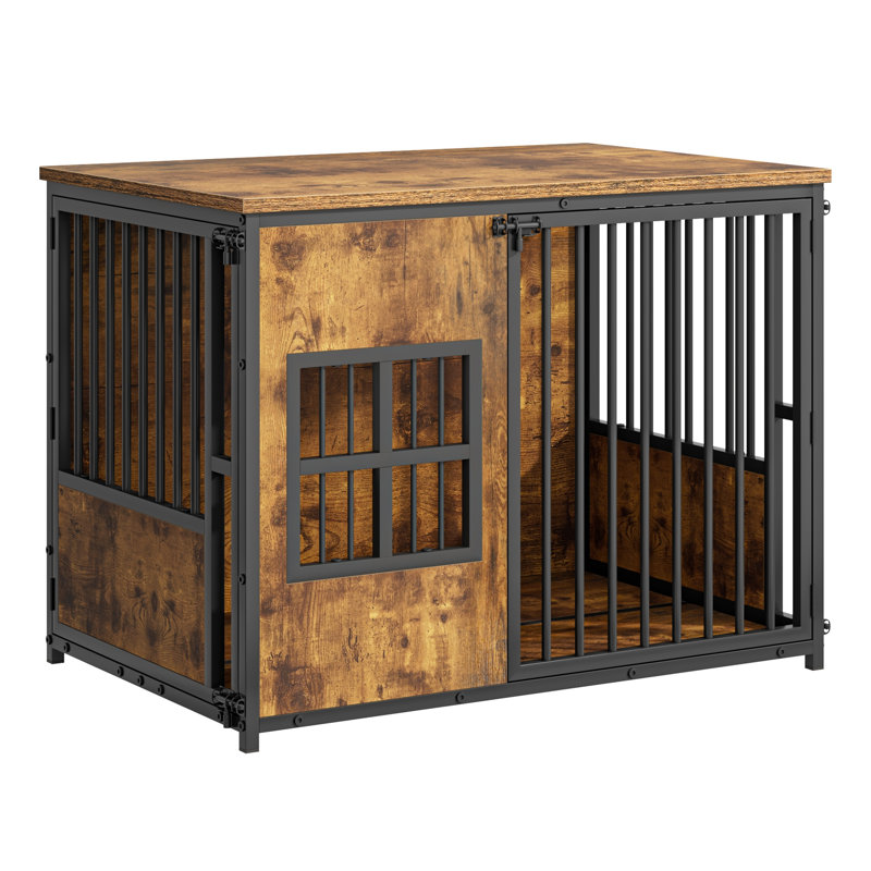Mobilier de caisse en bois pour chien, grand chenil avec plateau de rangement, cage intérieure pour animal