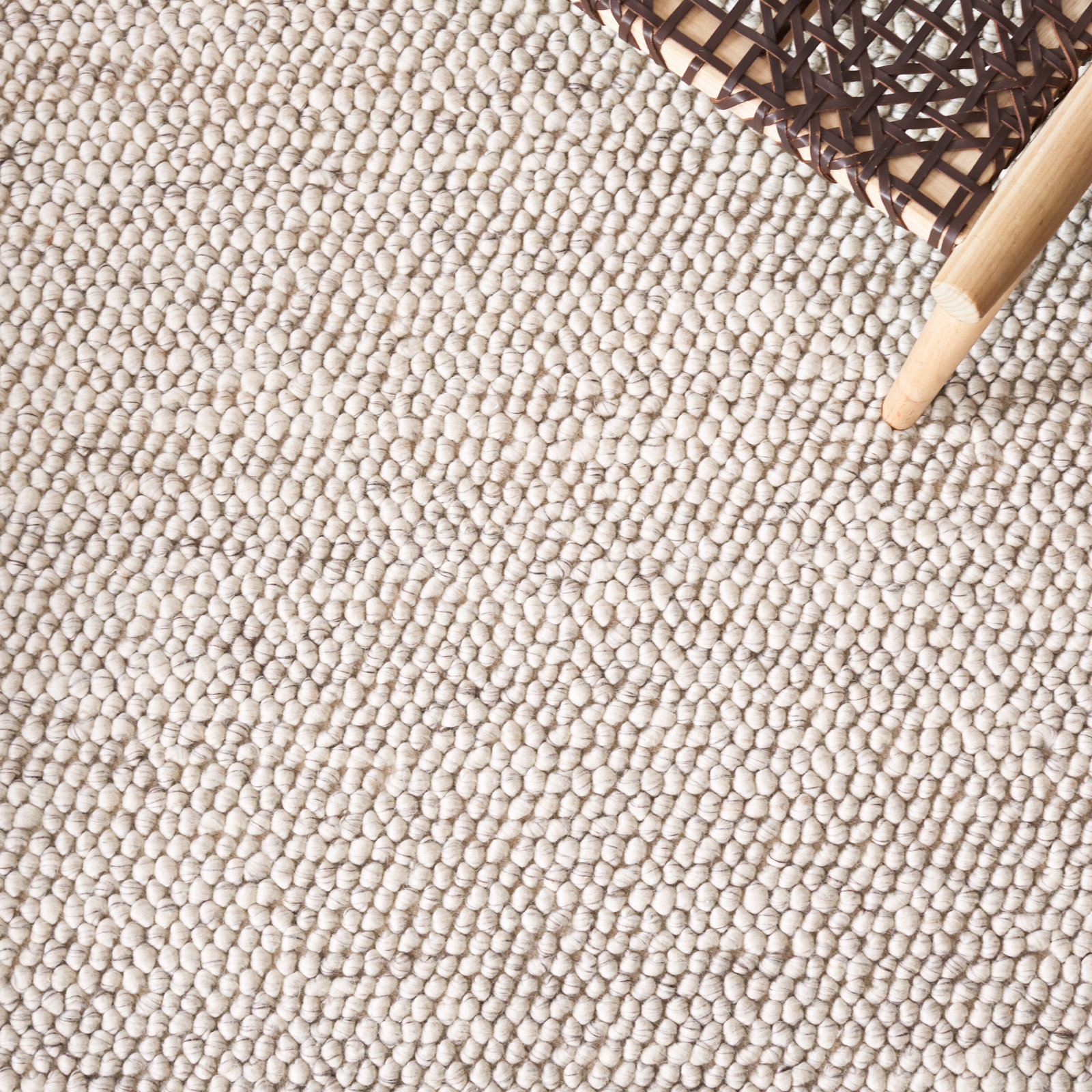 Danie Gray Ivory Hand-Woven Rug, Runner 2'3" x 15'