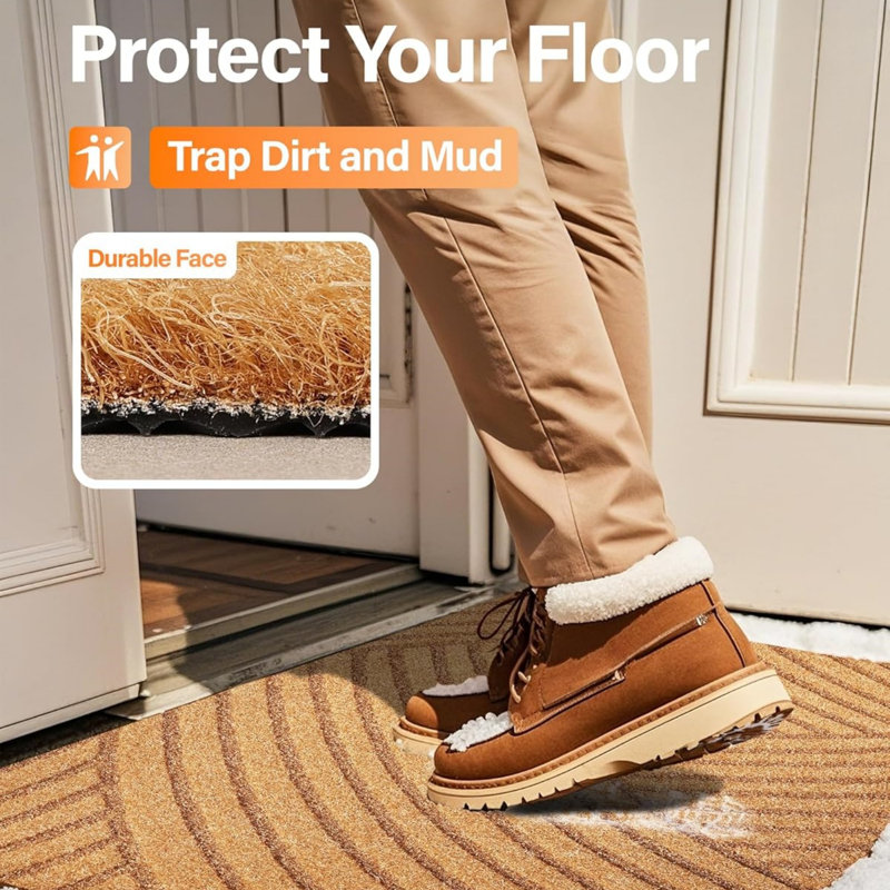 Non-Slip Door Mat For Outdoors And Indoors: Durable Indoor Outdoor Welcome Mat, 24" W x 36" L