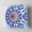 Light Blue Fractal Flower Digital Art - Floral Printed Pillow-29483861-29483865