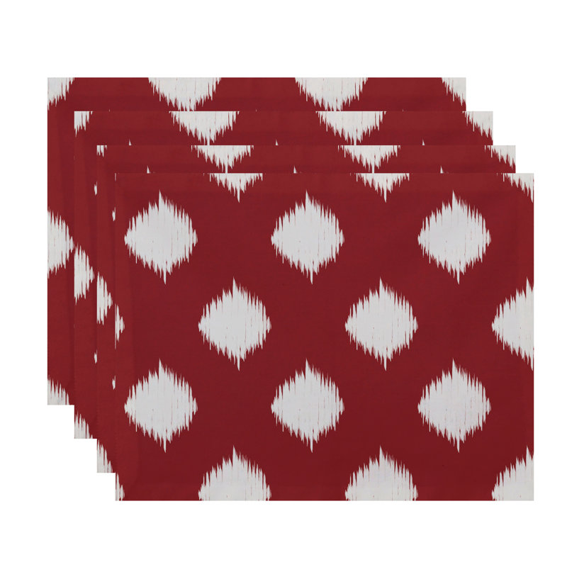 Forsman Polyester Polka Dots Rectangle Placemat, Orange