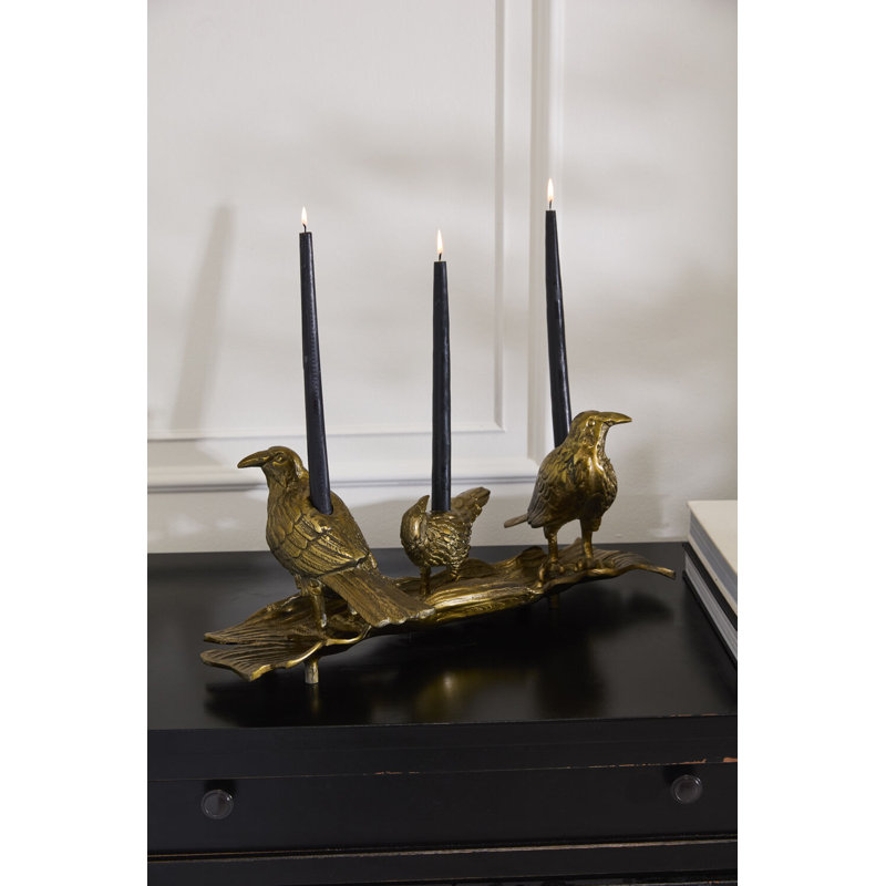 Porte-bougie Three Ravens 21,5 po x 8 po x 8,5 po