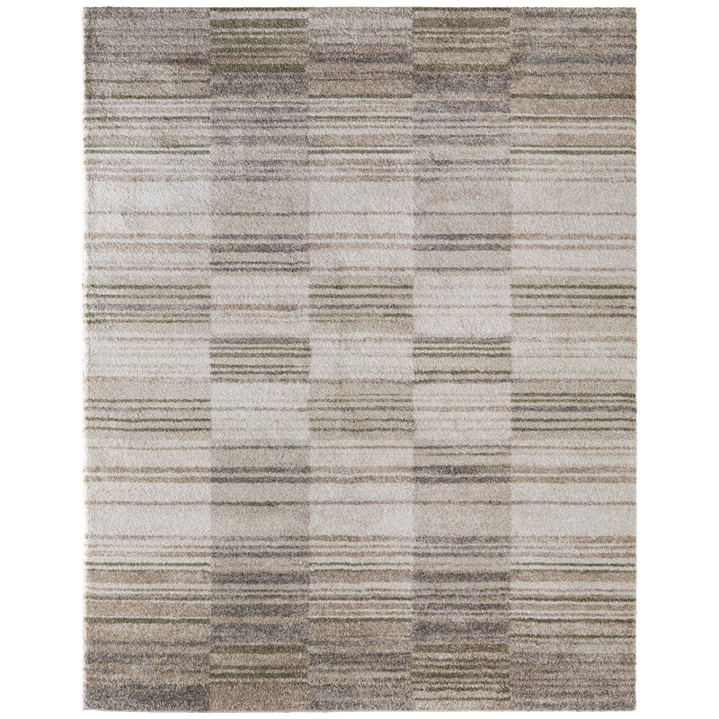 Lindauer Modern Geometric Ivory Area Rug, Rectangle 7'10" x 10'