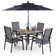 Alyah 4 - Person Metal Patio Dining Set with Square Table