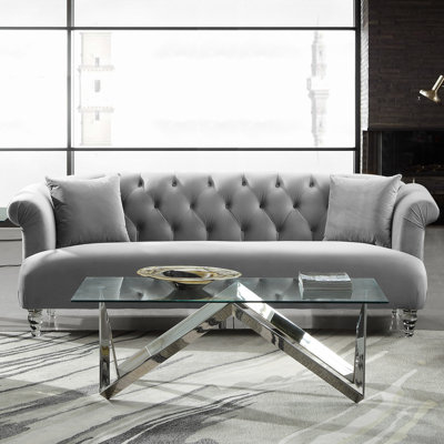 Kingsville 88.49'' Velvet Sofa