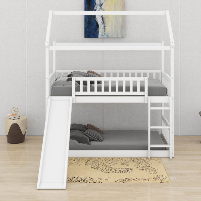 Twin Over Twin Bunk Bed With Slide