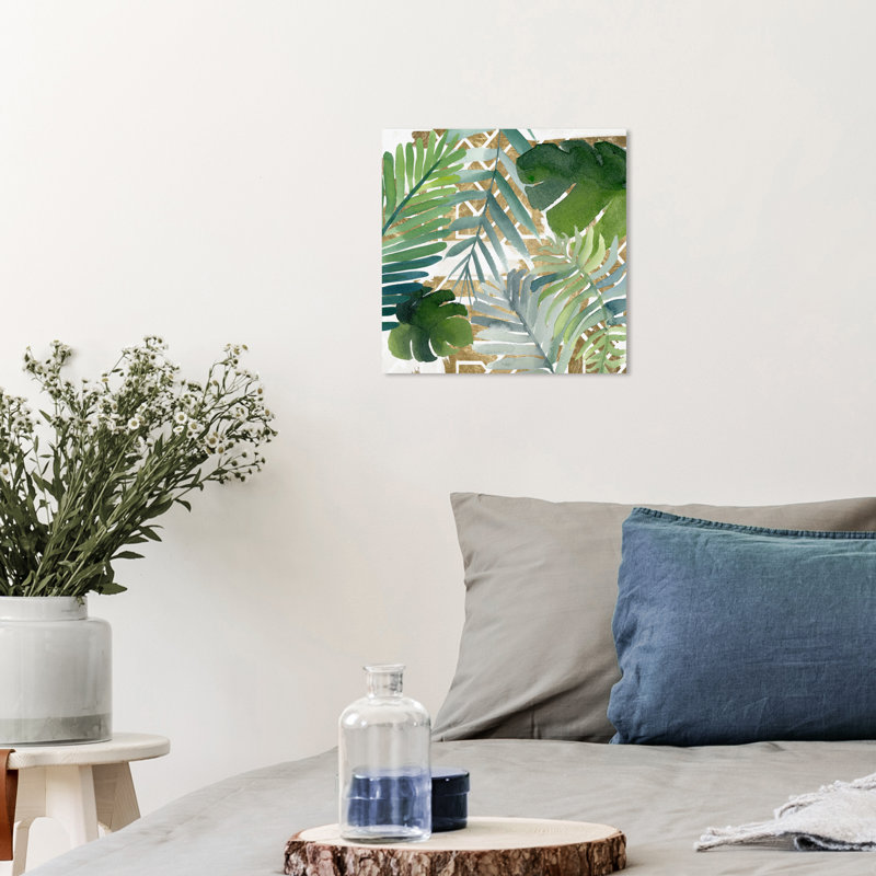Impression sur toile florale et botanique, H 12 po x l 12 po x P 0,8 po