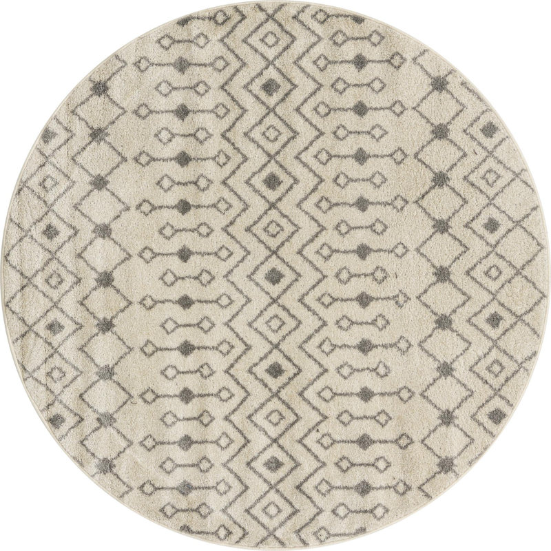 Abstract Indoor Rug, Round 6'