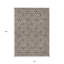 Tapis intérieur et extérieur lavable géométrique 10 pi x 14 pi brun et beige