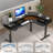 66" Height Adjustable L-Shaped Desk With Power Outlets & 3 Drawers, Standing Desk For Home Office-687522760