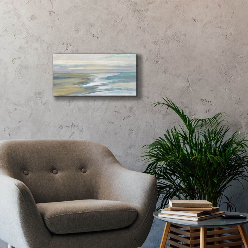 «Morning Sea Light C» par Silvia Vassileva, art mural sur toile, H 12 po x l 24 po x P 0,75 po