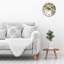 Horloge murale blanche à motif floral rond pour salle de loisirs familiale 12 po x 12 po