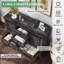  Ensemble de chambre à coucher de style campagne avec porte de grange 4 pièces, 4 pièces, chêne foncé-224979250-224979247