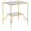 Lyon Glass Frame End Table with Storage