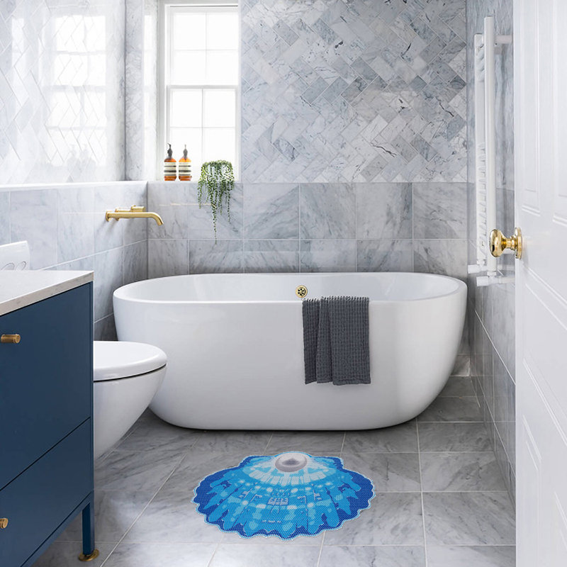 Tapis de bain Falkirk, Bleu clair
