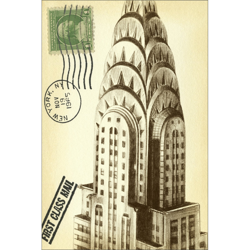 Letters To New York I by Ethan Harper - Wrapped Canvas Painting, 46cm H x 30cm W x 3.8cm D