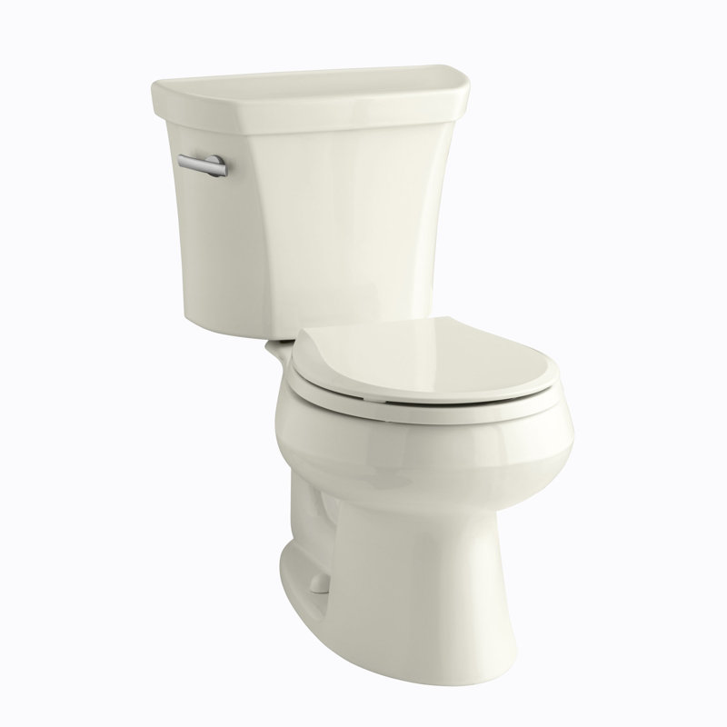 Wellworth® 1.28 GPF Water Efficient Round Two-Piece Toilet (Seat Not Included), Biscuit, Left-Hand, No