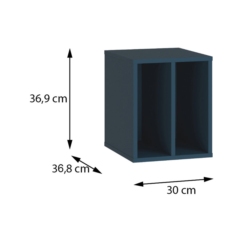 Chadwic Modern minimalistic inset unit for cupboard, 2 compartments, organising unit, engineered wood, 30 cm W x 36.9 cm H x 34.8 cm D