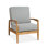 Chaise de patio en teck avec coussins Anneke Cottman