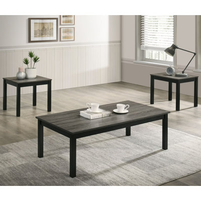 Ensemble de tables contemporaines 47,5 po l 47,5 po, gris, gris