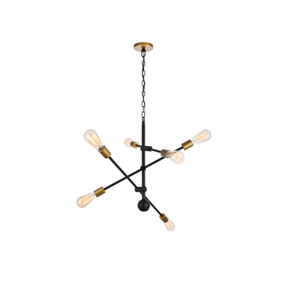 Lustre Spoutnik linéaire moderne Whelchel