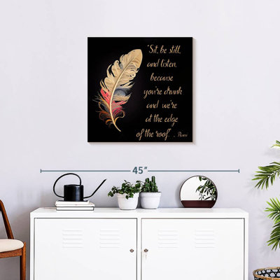Citation de plumes Tergel Be Still