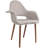 Robelmont Set of 2 Dining Chairs - Mid-Century Modern Upholstered Armchairs with Dark Wood Legs - Kitchen & Dining Room Accent Chairs-2130653504-2113300258