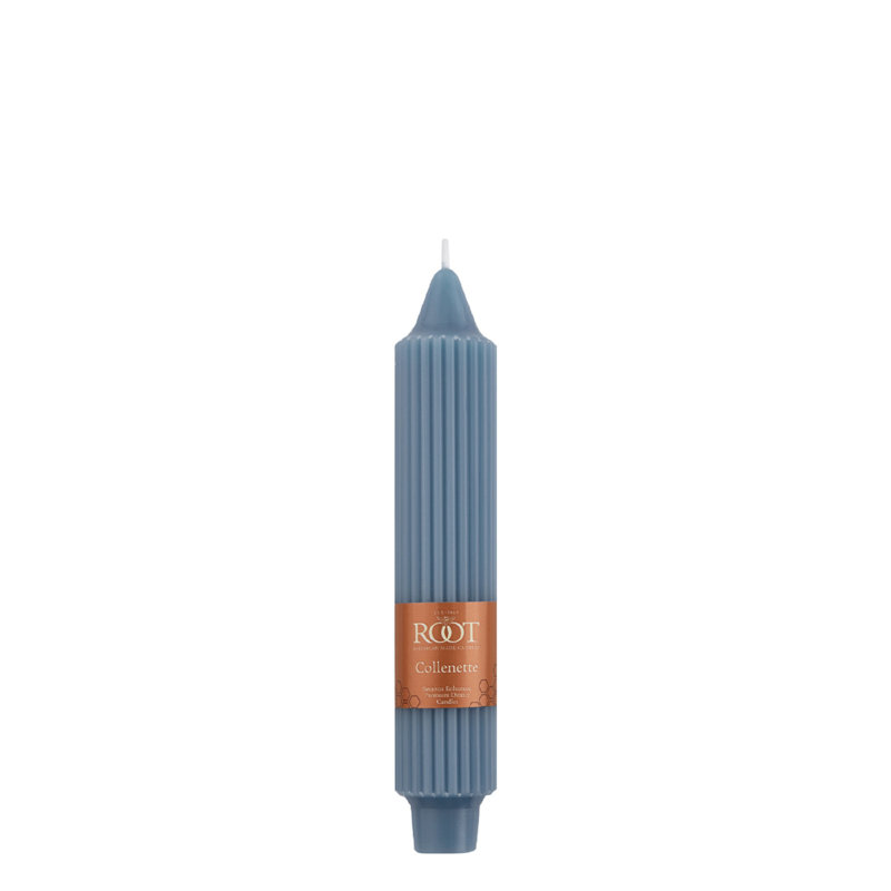 Ensemble de bougies 4 pièces Grecian Collenette, H 7 po x l 1,25 po x P 1,25 po, Bleu