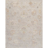 Oushak Hand-Knotted Silver Wool Area Rug
