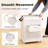 Rolling Laundry Hamper With Side Basket, Plastic Collapsible Laundry Basket With Lockable Wheels And Handles, Foldable Storage Basket Organizer, (White)
